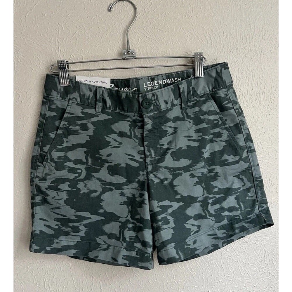 Eddie Bauer Stretch Legend Shorts Women’s 0 Mid Rise Boyfriend Fit NWT Green